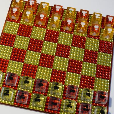 JEU D'ÉCHEC GLACONS CUBES SUR FEU
